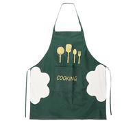 sourcing map Bib Apron 72x65cm Unisex Restaurant Kitchen Cooking Aprons Non-Adjustable Machine Washable Chef Aprons with Hand Wipe for BBQ Painting Drawing Craft, Dark Green