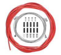sourcing map Bicycle Brake Gear Shifter Cable Housing Set Universal Bike Inner Brake Cable Housing Kit Front and Rear Bicycle Shift Cable Replacement Kit for Road Mountain Bike Cycling, Red