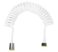 sourcing map Bidet Sprayer Tube, 3 M Bidet Spring Hose Flexible Shower Tube PU Flexible Telescopic Bidet Hose for Toilet Faucet Bidet Sprayer Basin Faucet Showers, White