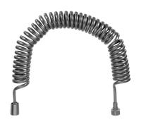 sourcing map Bidet Sprayer Tube, 5 M Bidet Spring Hose Flexible Shower Tube PU Flexible Telescopic Bidet Hose for Toilet Faucet Bidet Sprayer Basin Faucet Showers, Dark Grey