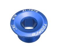 sourcing map Bike Crank Cover Screw M18 Aluminum Alloy Bicycle Crank Fixing Bolt Crankset Arm Chainwheel Screws for Mountain Bike, Blue