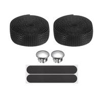 sourcing map Bike Handlebar Tape PU EVA Soft Bicycle Bar Tape with End Plugs for Road Cycling Folding Enhance Bike Grip, Black
