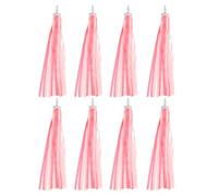 sourcing map Bike Streamers Colorful Bike Tassels Scooter Handlebar Streamers Bicycle Tassel Ribbon for Bicycle Tricycle Handles Accessory (Pink, Pack of 8)