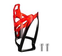 sourcing map Bike Water Bottle Holder 5.3" PC Universal Bicycle Bottle Cages Ultralight Cycling Hydration Brackets With Screws for MTB Mountain Road Gravel, Black Red
