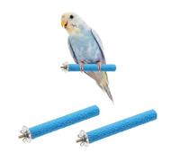 sourcing map Bird Perch Stand, Colorful Parrot Perch Paw Grinding Stick, Wood Rough-surfaced Perches 15 x 2 Cm, (Blue, 2 Pcs), Intended for Home/Animal Parks/Pet Stores