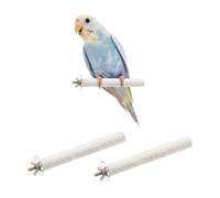sourcing map Bird Perch Stand, Colorful Parrot Perch Paw Grinding Stick, Wood Rough-surfaced Perches 15 x 1.8 Cm, (White, 2 Pcs), Intended for Home/Animal Parks/Pet Stores