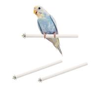 sourcing map Bird Perch Stand, Colorful Parrot Perch Paw Grinding Stick, Wood Rough-surfaced Perches 30 x 1.8 Cm, (White, 2 Pcs), Intended for Home/Animal Parks/Pet Stores