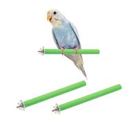 sourcing map Bird Perch Stand, Colorful Paw Grinding Stick, Wood Rough-surfaced Perch Parrot Stand 20 x 1.8 Cm, (Green, 2 Pcs), Intended for Home/Animal Parks/Pet Stores