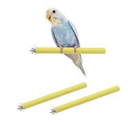 sourcing map Bird Perch Stand, Colorful Paw Grinding Stick, Wood Rough-surfaced Perch Parrot Stand 25 x 2 Cm, (Yellow, 2 Pcs), Intended for Home/Animal Parks/Pet Stores