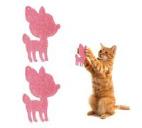 sourcing map Bite Resistant Catnip Playing, Durable and Interesting, Deer Shaped Cat Teeth Chew Playing Catnip Filled (Pink White), Intended for Bedroom/Balcony/Living Room