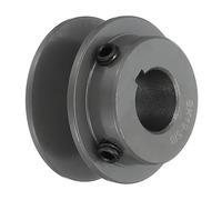 sourcing map BK19-5/8 V-Belt Sheave 5/8"Bore 1.95"OD Single Groove Web Sheave Bored-to-Size Sheave, Cast Iron, Belt Section for 3L or B Belt