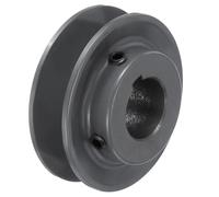 sourcing map BK28-1 V-Belt Sheave 1"Bore 2.95"OD Single Groove Web Sheave Bored-to-Size Sheave, Cast Iron, Belt Section for 3L or B Belt