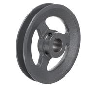 sourcing map BK62-1 V-Belt Sheave 1"Bore 5.95"OD Single Groove Web Sheave Bored-to-Size Sheave, Cast Iron, Belt Section for 3L or B Belt
