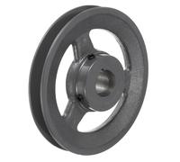 sourcing map BK65-1 1/8 V-Belt Sheave 1 1/8"Bore 6.25"OD Single Groove Web Sheave Bored-to-Size Sheave, Cast Iron, Belt Section for 3L or B Belt