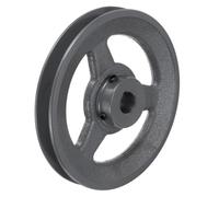 sourcing map BK67-3/4 V-Belt Sheave 3/4"Bore 6.45"OD Single Groove Web Sheave Bored-to-Size Sheave, Cast Iron, Belt Section for 3L or B Belt
