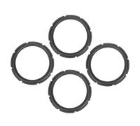 sourcing map Black 12 Inch Rubber Notch Speaker Edge Surround Ring Replacement Parts for Speaker Repair or DIY 4 Pcs