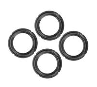 sourcing map Black 5 Inch Rubber Notch Speaker Edge Surround Ring Replacement Parts for Speaker Repair or DIY 4 Pcs