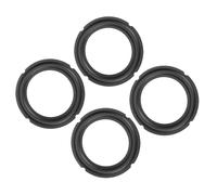 sourcing map Black 6.5 Inch Rubber Notch Speaker Edge Surround Ring Replacement Parts for Speaker Repair or DIY 4 Pcs