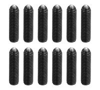 sourcing map Black Ball Point Set Screws, M3x12mm Carbon Steel Hex Socket Spring Plungers Grub Screw for Industrial Electronic Machine Home Furniture Repair Workplaces, Pack of 12