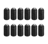sourcing map Black Ball Point Set Screws, M3x6mm Carbon Steel Hex Socket Spring Plungers Grub Screw for Industrial Electronic Machine Home Furniture Repair Workplaces, Pack of 12