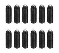 sourcing map Black Ball Point Set Screws, M4x12mm Carbon Steel Hex Socket Spring Plungers Grub Screw for Industrial Electronic Machine Home Furniture Repair Workplaces, Pack of 12