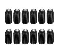 sourcing map Black Ball Point Set Screws, M5x10mm Carbon Steel Hex Socket Spring Plungers Grub Screw for Industrial Electronic Machine Home Furniture Repair Workplaces, Pack of 12