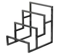 sourcing map Black Clutch Purse Display Stand 3 Layer Wallet Display Rack Clutch Handbag Holder Purse Closet Organizer Display for Home Retail Store Supplies