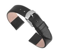sourcing map Black Genuine Leather Band 12mm Watch Strap for Men Women