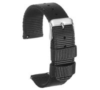 sourcing map Black Nylon Watch Band 18mm Width Durable Nylon Strap for Men, Universal Replacement Canvas Watchband