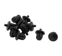 sourcing map Black Rubber 6.35mm Audio Jack PC DVD Microphone Socket Dust Cover 10PCS