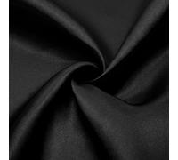 sourcing map Black Satin Fabric by the Yard, 1.6 Yards 39.4" Wide Silky Soft Cloth Fabrics for Bridal Dress Wedding Decorations DIY Crafts Sewing Napkins