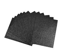 sourcing map Black Shiny EVA Foam Sheets 30x20cm / 11.8x7.9in 1.6mm Thick for Crafts DIY 12 Pcs