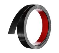 sourcing map Black Trim Peel and Stick, Self Adhesive Mirror Trim Border 32.8ft x 1.2" Stainless Steel Brushed Finish Molding Tape Strips for Mirror Frame Wall Cabinet Tile Edge Molding