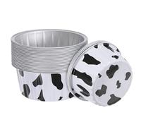 sourcing map Black & White Cupcake Cups, 25pcs Aluminum Foil 5oz Standard Cupcake Liners Dessert Disposable Cupcake Baking Cups for Birthday Party Supplies Weddings Decorations