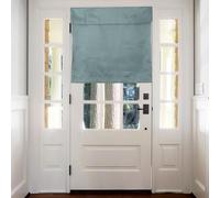 sourcing map Blackout Door Curtains, French Side Door Window Curtain for Privacy, Glass Patio Front Doors Sidelight Tie Up Shade, Light Blue, 26" x 28", 1 Panel