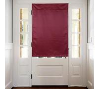 sourcing map Blackout Door Curtains, French Side Door Window Curtain for Privacy, Glass Patio Front Doors Sidelight Tie Up Shade, Wine Red, 26" x 39", 1 Panel