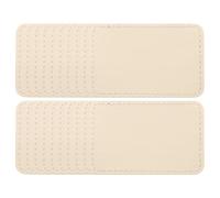 sourcing map Blank Leatherette Patches, 3x2 Inch Rectangle Faux Leather Hat Patches with Adhesive Iron-on Heat Press Laserable Rustic for Hats DIY Fabric Repair Sew(Beige, Pack of 25)