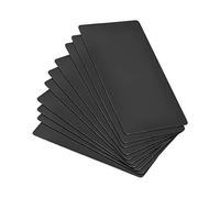 sourcing map Blank Metal Card 100x50x0.3mm Painted Aluminum Plate for DIY Laser Printing Engraving Black 10 Pcs