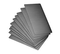sourcing map Blank Metal Card 100x50x0.4mm Brushed 201 Stainless Steel Plate for DIY Laser Printing Engraving Black 10 Pcs