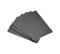 sourcing map Blank Metal Card 100x60x0.8mm Anodized Aluminum Plate for DIY Laser Printing Engraving Black 5 Pcs