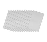 sourcing map Blank Metal Card, 2.6" x 1.8" Brushed 201 Stainless Steel Plate for DIY Laser Engraving Nameplate, 0.4mm Thick Silver Tone 12 Pcs