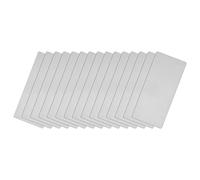 sourcing map Blank Metal Card, 2" x 0.9" Brushed 201 Stainless Steel Plate for DIY Laser Engraving Nameplate, 0.4mm Thick Silver Tone 15 Pcs