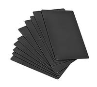 sourcing map Blank Metal Card 66x45x0.3mm Painted Aluminum Plate for DIY Laser Printing Engraving Black 10 Pcs