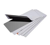 sourcing map Blank Metal Card 80mm x 30mm x 0.4mm 201 Stainless Steel Plate Polishing Dark Gray 15 Pcs