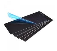 sourcing map Blank Metal Card 80mm x 30mm x 1mm Anodized Aluminum Plate Black 5 Pcs