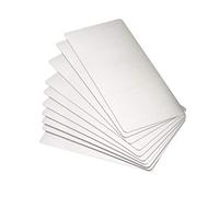 sourcing map Blank Metal Card 80x40x0.4mm Brushed 201 Stainless Steel Plate for DIY Laser Printing Engraving Silver Tone 15 Pcs