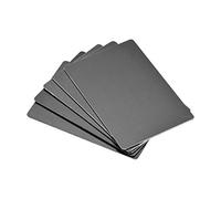sourcing map Blank Metal Card 80x50x0.8mm Anodized Aluminum Plate for DIY Laser Printing Engraving Black 5 Pcs