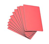 sourcing map Blank Metal Card 88x53x1mm Anodized Aluminum Plate for DIY Laser Printing Engraving Red 10 Pcs