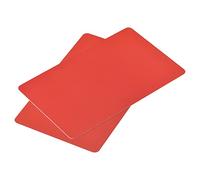 sourcing map Blank PVC Cards Red Plastic Card 15mil for ID Badge Printer, Graphic Quality, Pack of 50