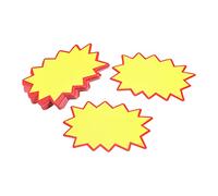 sourcing map Blank Star Burst Sale Signs Price Tags 130x100mm 100 Pack | Paper Pricing Labels for Retail Sales Pricing,Yellow